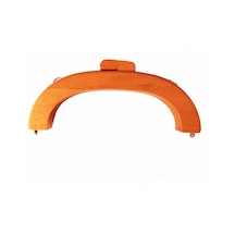 Angel Çanta Aksesuar Oval Ahşap Burs Koyu Renk 20 Cm