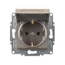 Günsan Eqona Mocha Kapaklı Topraklı Priz Mekanizma