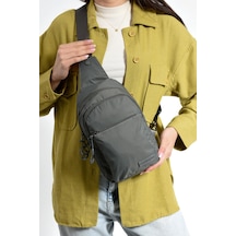 571 Collections Üç Bölmeli Unisex Göğüs Bodybag Çantası Gri Model: 571-9n