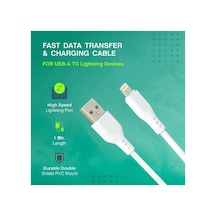 Td-ca92 Usb To Lighning İos Şarj Ve Data Kablosu 3.1a Fast Charge Hızlı Şarj Uyumlu 1 Metre Kablo