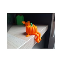 Muggle Design Oturan Bal Kabağı Oturan Pumpkin Dekoratif Halloween Cadılar Bayramı Dekor Aksesu Standart
