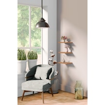 Yankı-BYEG 3lü 20 cm Safir Meşe Mdf Mini Duvar Rafı Gizli Bağlantı Çiçeklik