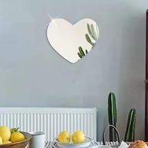 30x30 Cm Kırılmaz Pleksi Dekoratif Duvar Aynası - Modern Organik Form 1. Sınıf Akrilik Ayna Açık Gri