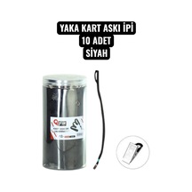 Yaka Kart Askı İpi 10 Adet Siyah