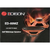 Edison ed-69mz Midrange Oval 6x9 600W RMS 100W kapaklı 2 adet
