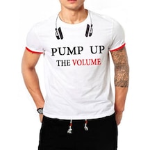 B&s Uniforma Pump-up Baskılı Tshirt Beyaz Likralı