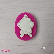 Yy0373 Çiçekli Fiyonklu Mini Elips Çerçeve Silikon Kalıp