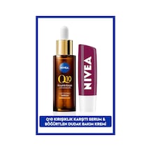 NIVEA Q10   Çift Etkili Cilt Serumu 30 ML + Böğürtlen Işıltılı Dudak Bakım Kremi