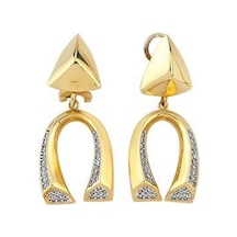 Altın Taşlı Set Küpe - 723000009346 Altın
