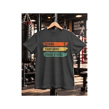 Segungear Fighthard Erkek Regular Fit Baskılı Spor Tişört Gri - 932278655 Gri