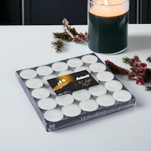 Tealight Mum 50x6 Gr Dekoratif Mumu Kandil Hediyelik Fitilli Mumluk Şamdan Krem Renk Kokusuz Çok Renkli