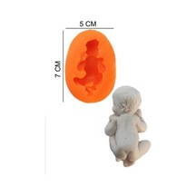 Şeker Hamur Kalıbı Silikon Erkek Bebek 5 7 Cm