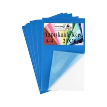 Yapışkanlı Keçe A4 20x30 Cm 5 Li 1 Paket 2.0 Mm Kendinden Yapışkanlı Renkli Hobi Keçesi Elişi Keçe Kumaşı Anasınıfı Kreş Mavi