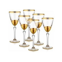 The Mia Glam Şarap Kadehi Gold 6 Parça Glm0006
