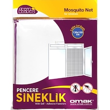Pencere Sineklik Hazır Pencere Sinekliği Cırt Bantlı 130x150 Cm Pamuk