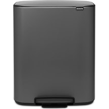Brabantia Çöp Kutusu İki Bölmeli 30+30 Lt Bo Pedal Bin Platinium