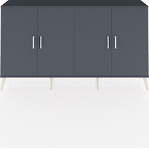 Arges Konsol 4 Raflı 4 Kapaklı 176x30x99 Antrasit-antrasit Antrasıt/antrasıt - Antrasıt