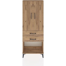 Arges Dolap Tek Raflı 2 Çekmeceli Tek Askılı 60x30x163 Çam-çam Atlas Çam