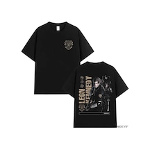 Flood Of Style Resident Evil Biohazard Oyunu T-shirt Erkekler Kadınlar Için Leon Kennedy % 100% Pamuk T Shir Siyah