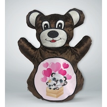 Bk Gift Sevimli Pandalar Tasarımlı Kahverengi Ayıcık Yastık-3