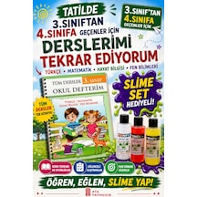 3.sınıftan 4.sınıfa Geçenler İçin Tatilde Derslerimi Tekrar Ediyorum Slime Set Hediyeli