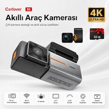 Carlover S2 4K Wifi Ön Arka Araç Kamerası