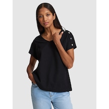 Pierre Cardin Kadın Siyah Tişört 50323604-vr046