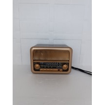 Nostaljik Radyo Klasik Radyo Bluetooth Hoparlör Usb-tf Çalar Ses Bombası Şarjlı Radyo - Kahverengi-