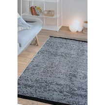 Gri Şönil Kilim Oturma Çocuk Odası Salon Mutfak Yolluk Dokuma Makine Halısı Yıkanabilir Gri