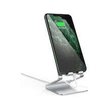Cbtx Ahastyle St02 Alüminyum Alaşımlı Telefon Tutucu Şarj Standı Masaüstü Cep Telefonu Braketi - Gümüş
