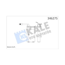 Kale 346275 Kalorifer Radyatörü - Peugeot 106 1994-1996 1.5 D Dizel 644872 - 644875 - 96090004 - 96095386