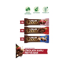 Choco - Çikolata Kaplı Meyve Bar 35 G - Karma Kutu 3 X 4
