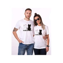 Tshirthane Love You-Love Me Sevgili Kombinleri Tshirt Kombini Beyaz
