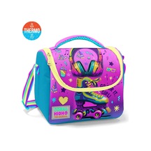 Coral High Kids Pembe Turkuaz Kulaklık Paten Desenli Thermo Beslenme Çantası 11754