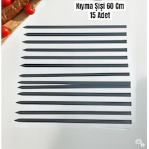 Adana Kebap Şişi 15 Adet 60 Cm Genişlik 2 Cm,2 Mm Kalınlık