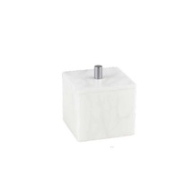 Baster Square Pamukluk, Tezgah Üstü, 10x11x10cm - Doğaltaş/krom