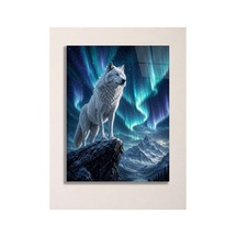 Beyaz Kurt Ve Kuzey Işıkları A3 Metal Poster Aurora Borealis Ve Karlı Dağ Manzaralı Dekoratif Duvar Tablosu Çok Renkli - 937522659 Çok Renkli - 937522659 Çok Renkli