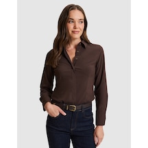 Pierre Cardin Kahverengi Slim Fit Uzun Kollu Gömlek 50331517 Vr029