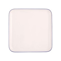 Porland Blue Stripe Düz Tabak 21x21 Cm 04alm006870