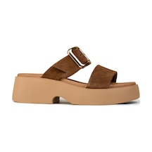 Deery Kadın Hakiki Süet Taba Renkli Platform Terlik - L2506ztbap01