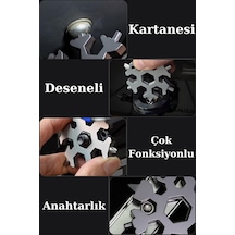Tornavida Çok Fonksiyonlu Kar Tanesi Desenli Vida, Soda Kapağı