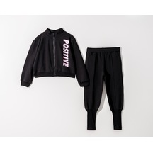 Kız Çocuk Paça Ribana Model Fermuarlı Eşofman Takımı 001 Kız Çocuk Paça Ribana Model Fermuarlı Eşofman Takımı 001