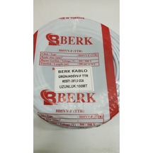 100 Metre 2x1.5 Mm Ttr Tam Kesit Elektrik Tesisat Kablosu 24 Mikron/30 Tel Berk Kablo Üst Kalite 1