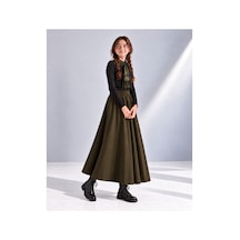 Angel&co. Girls Clothing Modest Uzun Kız Çocuk Mevsimlik Etek - Haki - 791131271 Haki