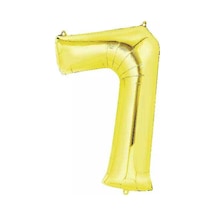 7 Rakam Folyo Gold Renk Balon Küçük 35 Cm Renkli