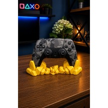 Oyun Kolu Standı Kristal Tasarımlı Masaüstü Gamepad Tutucu Dekoratif Controller Standı Sarı