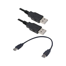 0.3M Usb Erkek Erkek Kablo - Siyah Renk