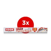 Cook Kesilmiş Pişirme Kağıdı 10'lu 42 x 37 CM 3 Paket