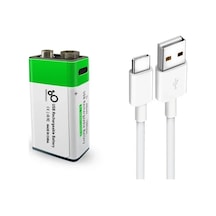 Type-c Şarj Edilebilir Li-ion 9v 650mah Pil