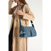 Çok Cepli Hafif Çapraz Askılı Kadın Postacı Çanta Klinkır Kumaş 30 20 Cm Omuz Çantası Su İtici Kumaş 001